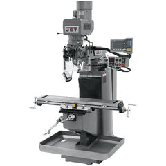 Jet - 9" Table Width x 49" Table Length, Electronic Variable Speed Control, 3 Phase Knee Milling Machine - 3 hp - Caliber Tooling