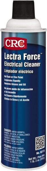 CRC - 18 Ounce Aerosol Electrical Grade Cleaner/Degreaser - 39,000 Volt Dielectric Strength, Nonflammable - Caliber Tooling