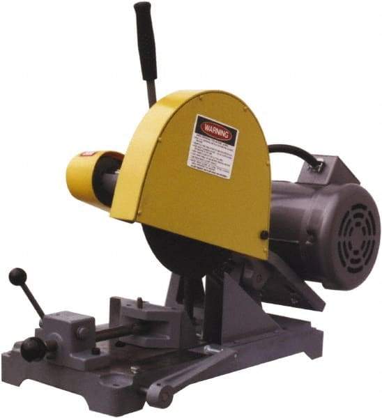 Kalamazoo - 10" Blade Diam, 5/8" Arbor Hole, Straight Chop & Cutoff Saw - 3,450 RPM, 3 hp, 220/440 Volts, 1 or 3 Phase - Caliber Tooling