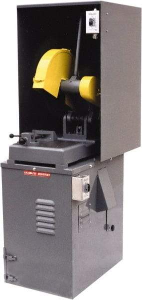 Kalamazoo - 12 or 14" Blade Diam, 1" Arbor Hole, Straight Chop & Cutoff Saw - 4,400 RPM, 5 hp, 220 Volts, 1 Phase - Caliber Tooling