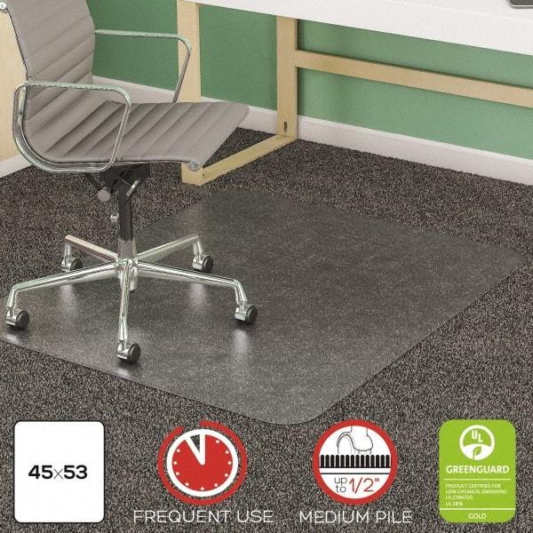 Deflect-o - 53" Long x 45" Wide, Chair Mat - Rectangular, Beveled Edge Style - Caliber Tooling