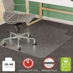 Deflect-o - 48" Long x 36" Wide, Chair Mat - Rectangular, Beveled Edge Style - Caliber Tooling