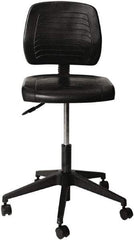 ALERA - 25 Inch Wide x 25 Inch Deep x 44 Inch High, Swivel Base, Workbench Stool - Polyurethane Seat, Black - Caliber Tooling