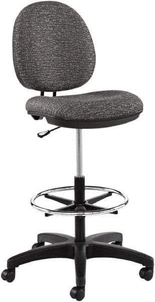 ALERA - 19-1/2 Inch Wide x 26-3/4 Inch Deep x 51-1/8 Inch High, Swivel Base, Swivel Task Chair - 100% Acrylic Seat, Graphite Gray - Caliber Tooling