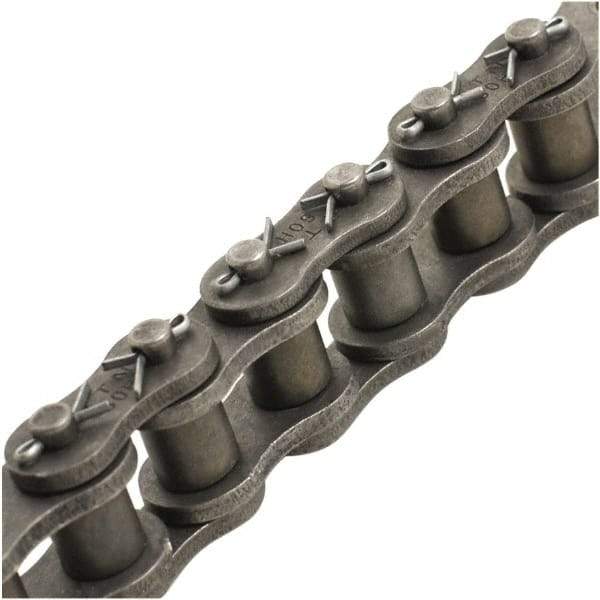 Tritan - 2-1/2" Pitch, ANSI 200, Cottered Single Strand Roller Chain - Chain No. 200C, 79,538 Lb. Capacity, 10 Ft. Long, 1-9/16" Roller Diam, 1.49" Roller Width - Caliber Tooling