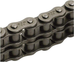 Tritan - 3/4" Pitch, ANSI 60-2, Double Strand Roller Chain - Chain No. 60-2, 14,298 Lb. Capacity, 100 Ft. Long, 15/32" Roller Diam, 0.495" Roller Width - Caliber Tooling