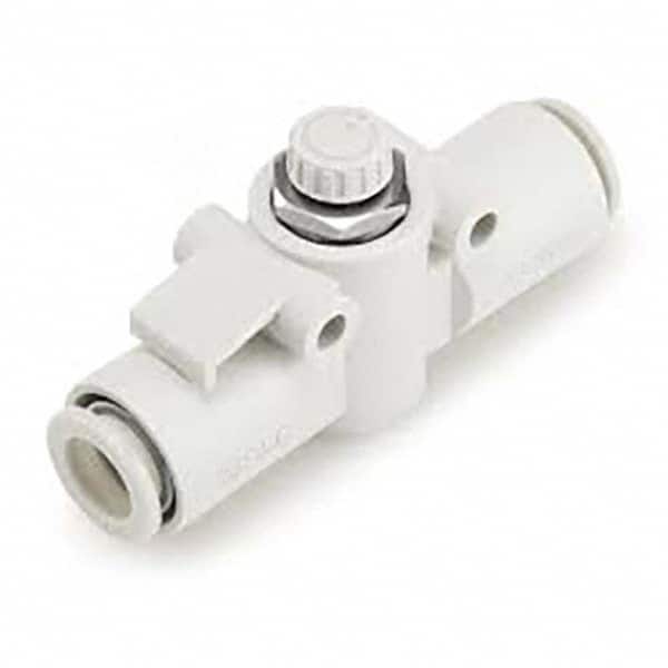 SMC PNEUMATICS - Speed & Flow Control Valves Valve Type: Flow Control Offset Inline Male Thread Size: 1/4 - Caliber Tooling