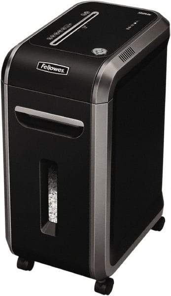 FELLOWES - 5/64 x 9/16" Strip, 12 Sheet Mirco Cut Paper Micro Cut Shredder - 17-5/16" Long x 11-7/16" Wide x 23-3/16" High, Level 5 Security, 9 Gal Wastebasket - Caliber Tooling