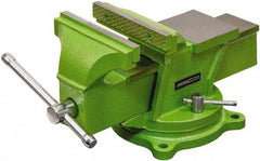 OEM Tools - 6" Jaw Width, 6" Opening Capacity, 2-19/32" Throat Depth, Cast Iron Swivel Bench Vise - Bolt Down Base Attachment - Caliber Tooling