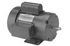 Leeson - 1-1/2 Max hp, 3,450 Max RPM, Electric AC DC Motor - 115, 208, 230 V Input, Single Phase, 56 Frame - Caliber Tooling