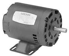 Leeson - 2 Max hp, 3,450 Max RPM, Electric AC DC Motor - 115, 208, 230 V Input, Single Phase, 56H Frame - Caliber Tooling