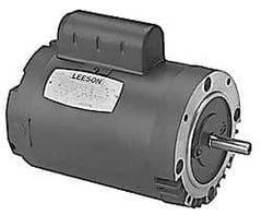 Leeson - 2 Max hp, 1,740 Max RPM, Electric AC DC Motor - 115, 230 V Input, Single Phase, 145TC Frame - Caliber Tooling