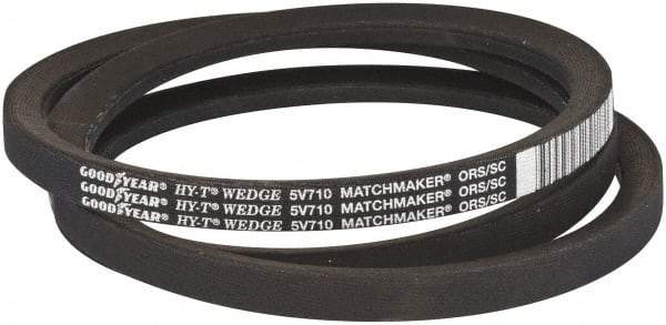 Continental ContiTech - Section 5V, 71" Outside Length, V-Belt - Fiber Reinforced Wingprene Rubber, HY-T Wedge MatchmakerEnvelope, No. 5V710 - Caliber Tooling