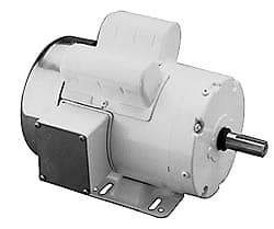 Leeson - 1/2 Max hp, 1,725 Max RPM, Electric AC DC Motor - 115, 208, 230 V Input, Single Phase, C56 Frame - Caliber Tooling