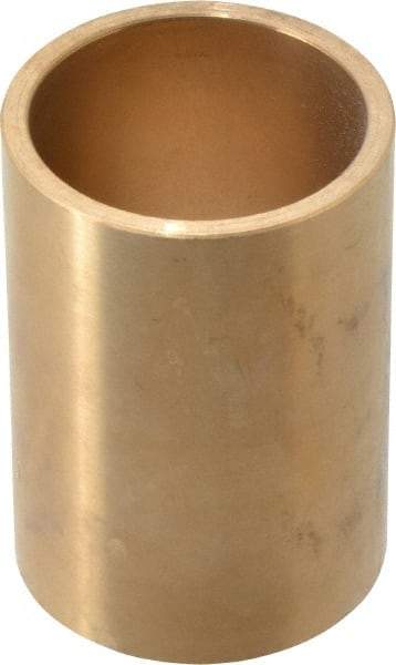 Made in USA - 1-1/2" Inside x 1-3/4" Outside Diam, Cast Bronze Sleeve Bearing - 2-1/2" OAL - Caliber Tooling