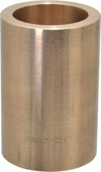 Made in USA - 1-1/2" Inside x 2" Outside Diam, Cast Bronze Sleeve Bearing - 3" OAL - Caliber Tooling