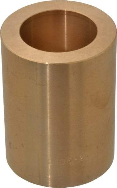 Made in USA - 1-1/2" Inside x 2-1/4" Outside Diam, Cast Bronze Sleeve Bearing - 3" OAL - Caliber Tooling