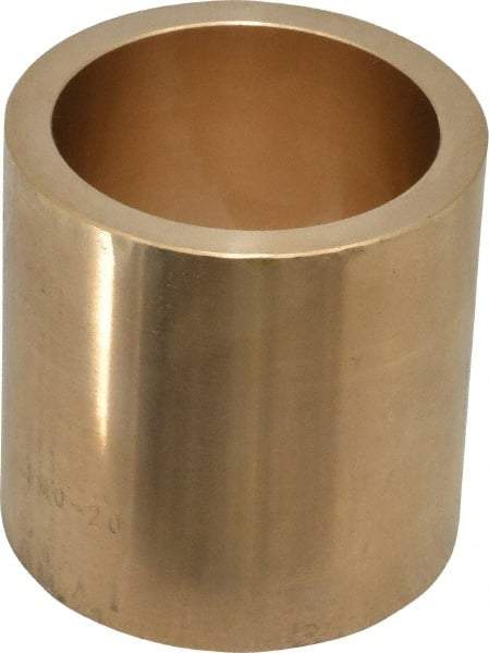 Made in USA - 2" Inside x 2-1/2" Outside Diam, Cast Bronze Sleeve Bearing - 2-1/2" OAL - Caliber Tooling