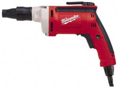 Milwaukee Tool - Pistol Grip Handle, 2,500 RPM, 10 to 140 In/Lb Torque, Electric Screwdriver - 1/4" Bit Holder, 120 Volts, 6.5 Amps - Caliber Tooling