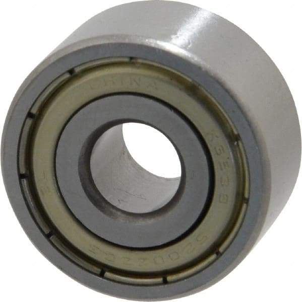 Tritan - 10mm Bore Diam, 30mm OD, Double Shield Angular Contact Radial Ball Bearing - 14.3mm Wide, 2 Rows, Round Bore, 850 Lb Static Capacity, 1,600 Lb Dynamic Capacity - Caliber Tooling