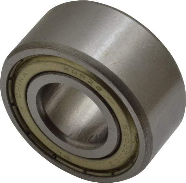 Tritan - 15mm Bore Diam, 35mm OD, Double Shield Angular Contact Radial Ball Bearing - 15.9mm Wide, 2 Rows, Round Bore, 1,500 Lb Static Capacity, 2,600 Lb Dynamic Capacity - Caliber Tooling