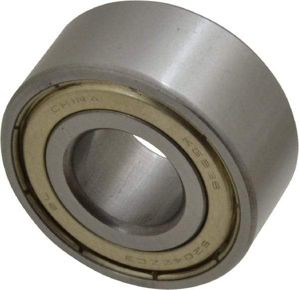 Tritan - 20mm Bore Diam, 47mm OD, Double Shield Angular Contact Radial Ball Bearing - 20.6mm Wide, 2 Rows, Round Bore, 2,700 Lb Static Capacity, 4,400 Lb Dynamic Capacity - Caliber Tooling