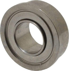 Value Collection - 1/4" Bore Diam, 1/2" OD, Double Shield Miniature Radial Ball Bearing - 3/16" Wide, With Flange, 2 Rows, Round Bore, 90 Lb Static Capacity, 243 Lb Dynamic Capacity - Caliber Tooling