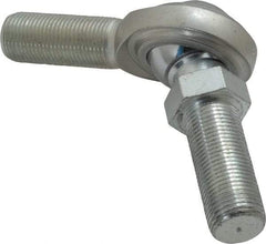 Made in USA - 3/4" ID, 1-3/4" Max OD, 14,290 Lb Max Static Cap, Male Spherical Rod End with Stud - 3/4-16 RH, Steel with Steel Raceway - Caliber Tooling