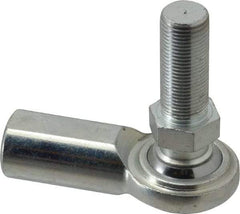 Made in USA - 3/4" ID, 1-3/4" Max OD, 14,290 Lb Max Static Cap, Female Spherical Rod End with Stud - 3/4-16 RH, Steel with Steel Raceway - Caliber Tooling