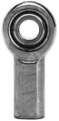 Made in USA - 5/16" ID, 7/8" Max OD, 3,200 Lb Max Static Cap, Female Spherical Rod End with Stud - 5/16-24 RH, Steel with Bronze Raceway - Caliber Tooling