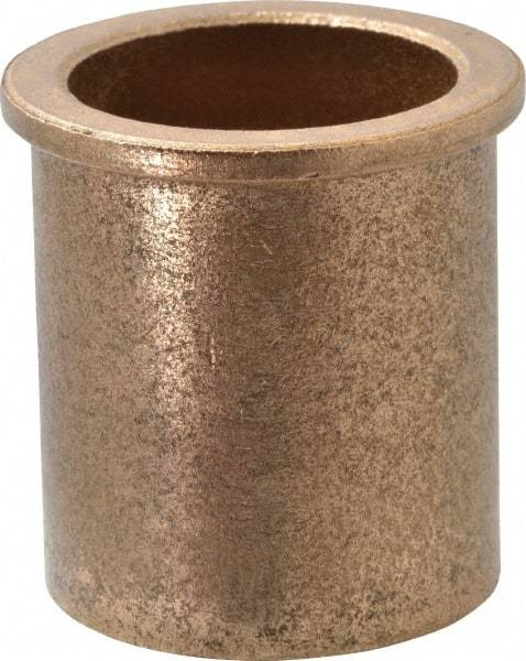 Boston Gear - 1-1/4" Inside x 1-1/2" Outside Diam, Oil Impregnated Bronze SAE-841 Flanged Sleeve Bearing - 1-3/4" Flange Outside Diam, 1/8" Flange Thickness, 1-3/4" OAL - Caliber Tooling