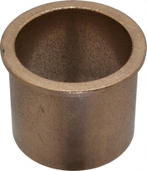 Boston Gear - 2" Inside x 2-1/4" Outside Diam, Oil Impregnated Bronze SAE-841 Flanged Sleeve Bearing - 2-1/2" Flange Outside Diam, 1/8" Flange Thickness, 2" OAL - Caliber Tooling