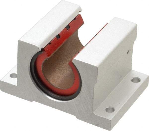 Pacific Bearing - 3/4" ID, 2-3/4" OAW x 2.063" OAL x 1-3/4" OAH Open Single Pillow Block - 2-1/16 Inch Overall Length x 1-3/4 Inch Overall Height x 2-3/4 Inch Width, - Caliber Tooling