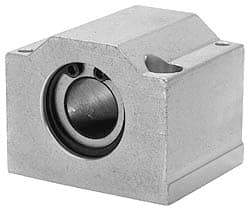 Pacific Bearing - 1-1/4" ID, 4" OAW x 3-5/8" OAL x 3-1/4" OAH Pillow Block - 5,145 Lb Static Cap, 3-1/2" Btw Mnt Hole Ctrs, 1-1/2" Base-to-Ctr Ht, Aluminum - Caliber Tooling