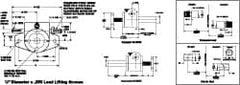 Duff-Norton - 1/4 Ton Capacity, 9" Lift Height, Upright Mechanical Screw Actuator - Threaded End - Caliber Tooling