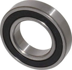 Tritan - 1-1/4" Bore Diam, 2-1/4" OD, Double Seal Deep Groove Radial Ball Bearing - 1/2" Wide, 1 Row, Round Bore, 2,090 Lb Static Capacity, 3,150 Lb Dynamic Capacity - Caliber Tooling