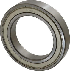 Tritan - 90mm Bore Diam, 140mm OD, Double Shield Deep Groove Radial Ball Bearing - 24mm Wide, 1 Row, Round Bore, 11,200 Lb Static Capacity, 13,100 Lb Dynamic Capacity - Caliber Tooling