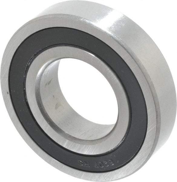 Tritan - 35mm Bore Diam, 72mm OD, Double Seal Deep Groove Radial Ball Bearing - 17mm Wide, 1 Row, Round Bore, 3,400 Lb Static Capacity, 5,800 Lb Dynamic Capacity - Caliber Tooling