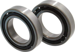 Nachi - 40mm Bore Diam, 68mm OD, Open Angular Contact Radial Ball Bearing - 15mm Wide, 1 Row, Round Bore, 32,000 Nm Static Capacity, 33,500 Nm Dynamic Capacity - Caliber Tooling