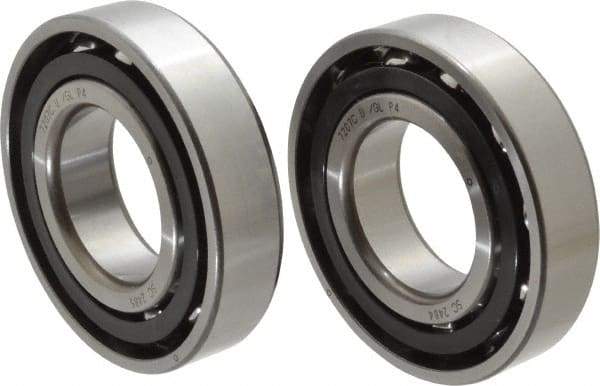 Nachi - 35mm Bore Diam, 72mm OD, Open Angular Contact Radial Ball Bearing - 17mm Wide, 1 Row, Round Bore, 40,000 Nm Static Capacity, 49,500 Nm Dynamic Capacity - Caliber Tooling