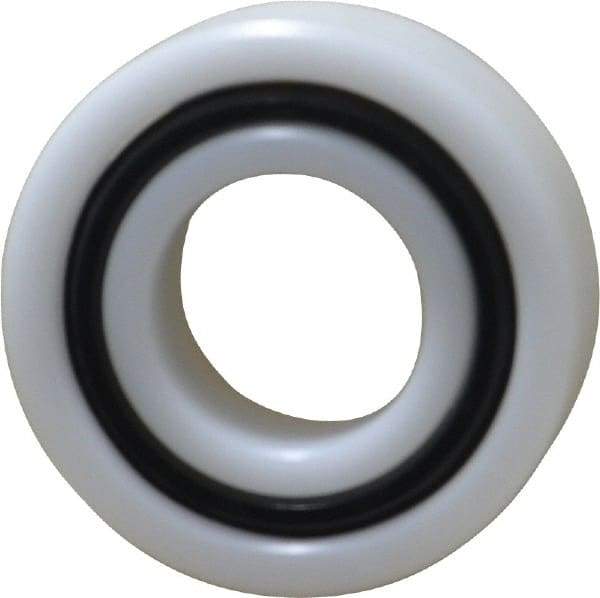 Made in USA - 20mm Bore Diam, 42mm OD, Open Plastic Race Radial Ball Bearing - 12mm Wide, 1 Row, Round Bore, 52 Lb Static Capacity, 78 Lb Dynamic Capacity - Caliber Tooling