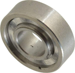 Made in USA - 3/8" Bore Diam, 7/8" OD, Open Precision Ground Radial Ball Bearing - 9/32" Wide, 1 Row, Round Bore, 99 Lb Static Capacity, 126 Lb Dynamic Capacity - Caliber Tooling