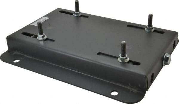 Made in USA - 3/8" Bolt Steel Rigid Fixed Base Motor Base - Adjusting Single Screw, 184T NEMA Frame - Caliber Tooling