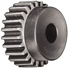 Browning - 10 Pitch, 2.4" Pitch Diam, 1.6" OD, 24 Tooth Spur Gear - 1-1/4" Face Width, 7/8" Bore Diam, 2-7/64" Hub Diam, 20° Pressure Angle, Steel - Caliber Tooling