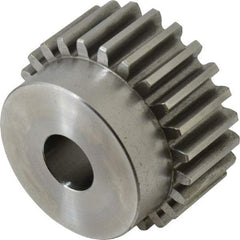 Browning - 10 Pitch, 2.4" Pitch Diam, 24 Tooth Spur Gear - 3/4" Bore Diam, 2-7/64" Hub Diam, Steel - Caliber Tooling