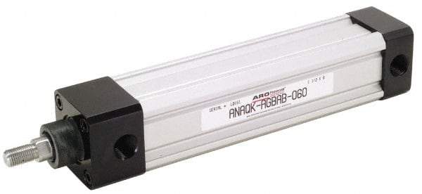 ARO/Ingersoll-Rand - 2" Stroke x 4" Bore Double Acting Air Cylinder - 3/4-16 Rod Thread, 250 Max psi, 185°F - Caliber Tooling