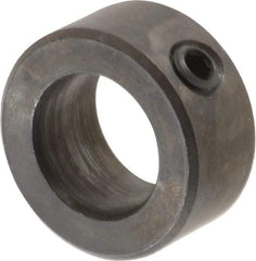 Climax Metal Products - 15mm Bore, Steel, Set Screw Shaft Collar - 1" Outside Diam - Caliber Tooling