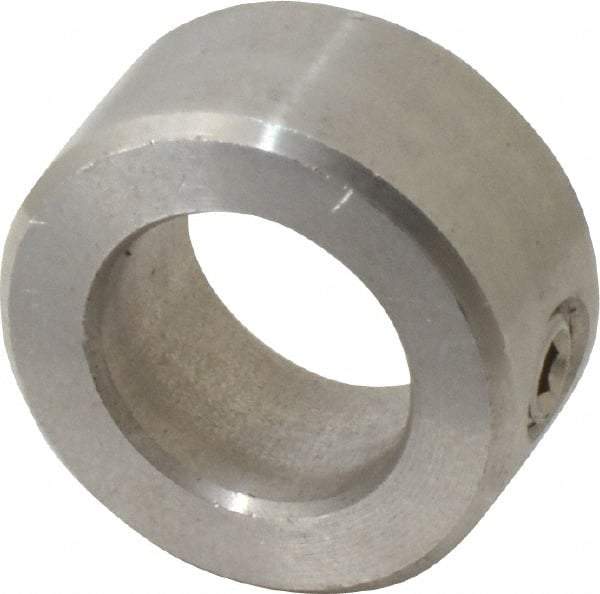 Climax Metal Products - 15mm Bore, Stainless Steel, Set Screw Shaft Collar - 1" Outside Diam - Caliber Tooling