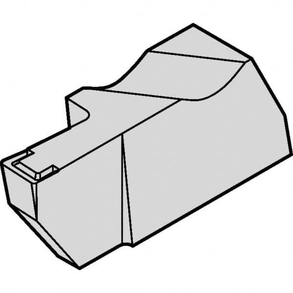 Kennametal - 2M250NGD K Grade KC5010, 2.5mm Cutting Width Carbide Grooving Insert - 5.08mm Max Depth of Cut, Left Hand, 0.19mm Corner Radius, AlTiN Finish - Caliber Tooling