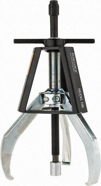 Posi Lock Puller - 7" Spread, 10 Ton Capacity, Puller - 6" Reach, 13" Long, For Bearings, Gears & Pulleys - Caliber Tooling